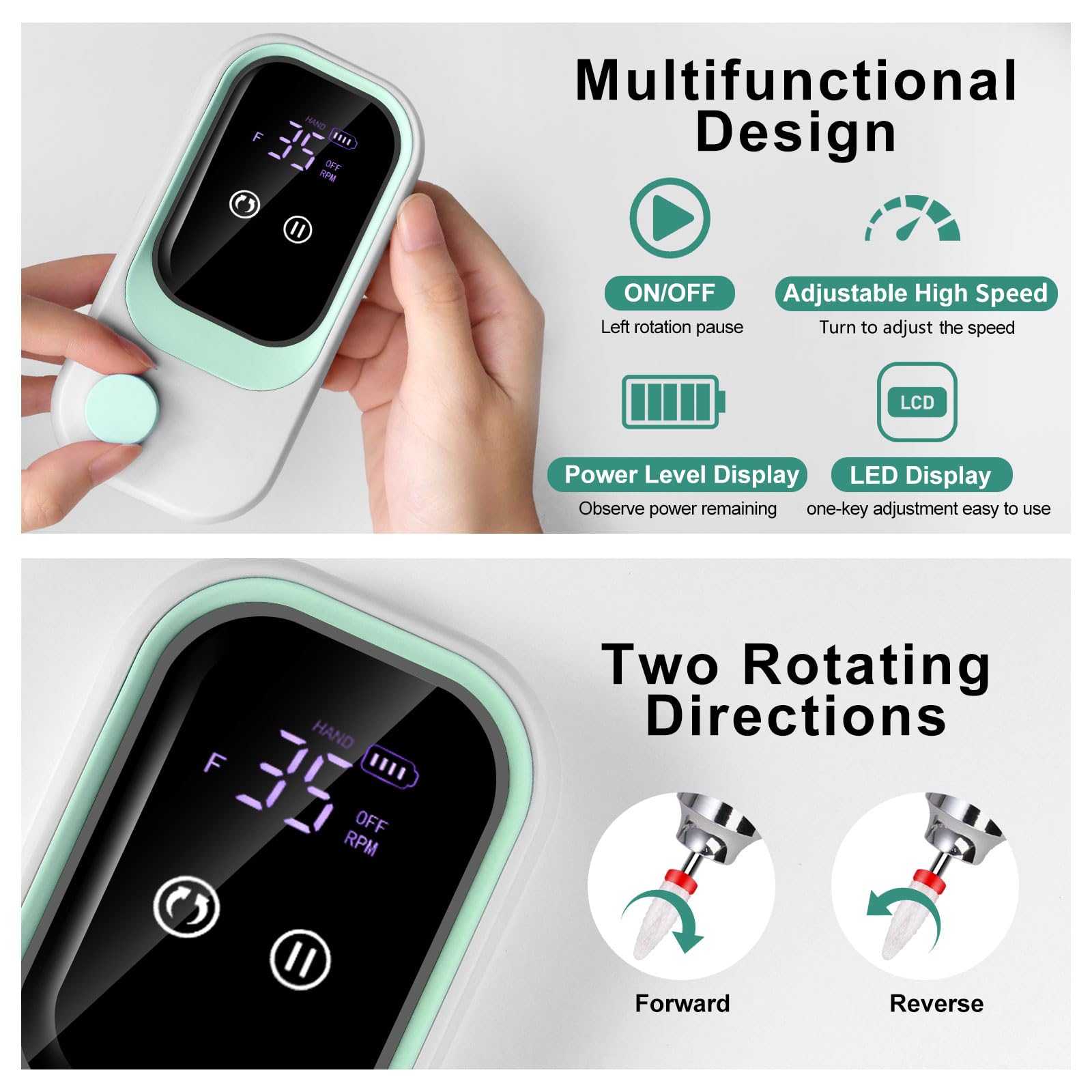 Amazon.co.jp: 電動ファイル ネイルドリル プロフェッショナル