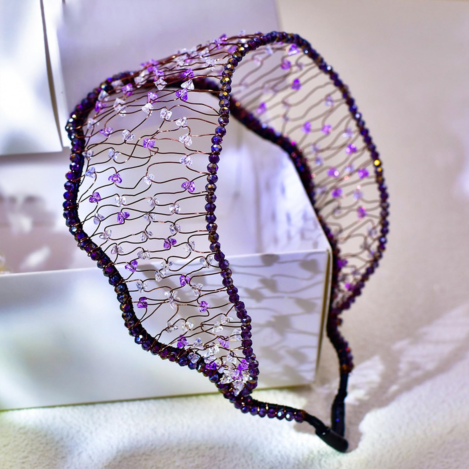 Cerchietto per capelli con cristalli scintillanti, da donna, per feste, matrimonio, sposa, sera, festa, acconciatura, accessorio per uso quotidiano