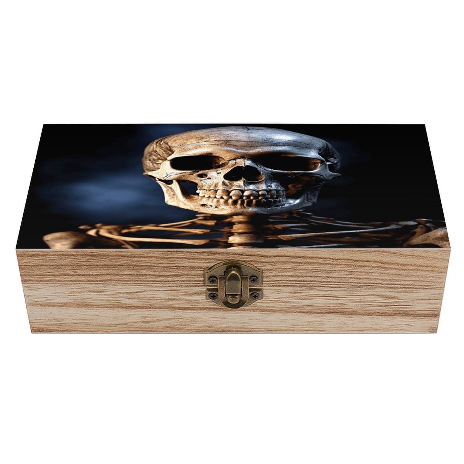 Adfgyerh Style Skeleton Bins Solid Wood，Jewelry Box Retro And Exquisite，Storage Box Used For Storing Photos, Souvenirs, Letters, Gifts, And Jewelry.
