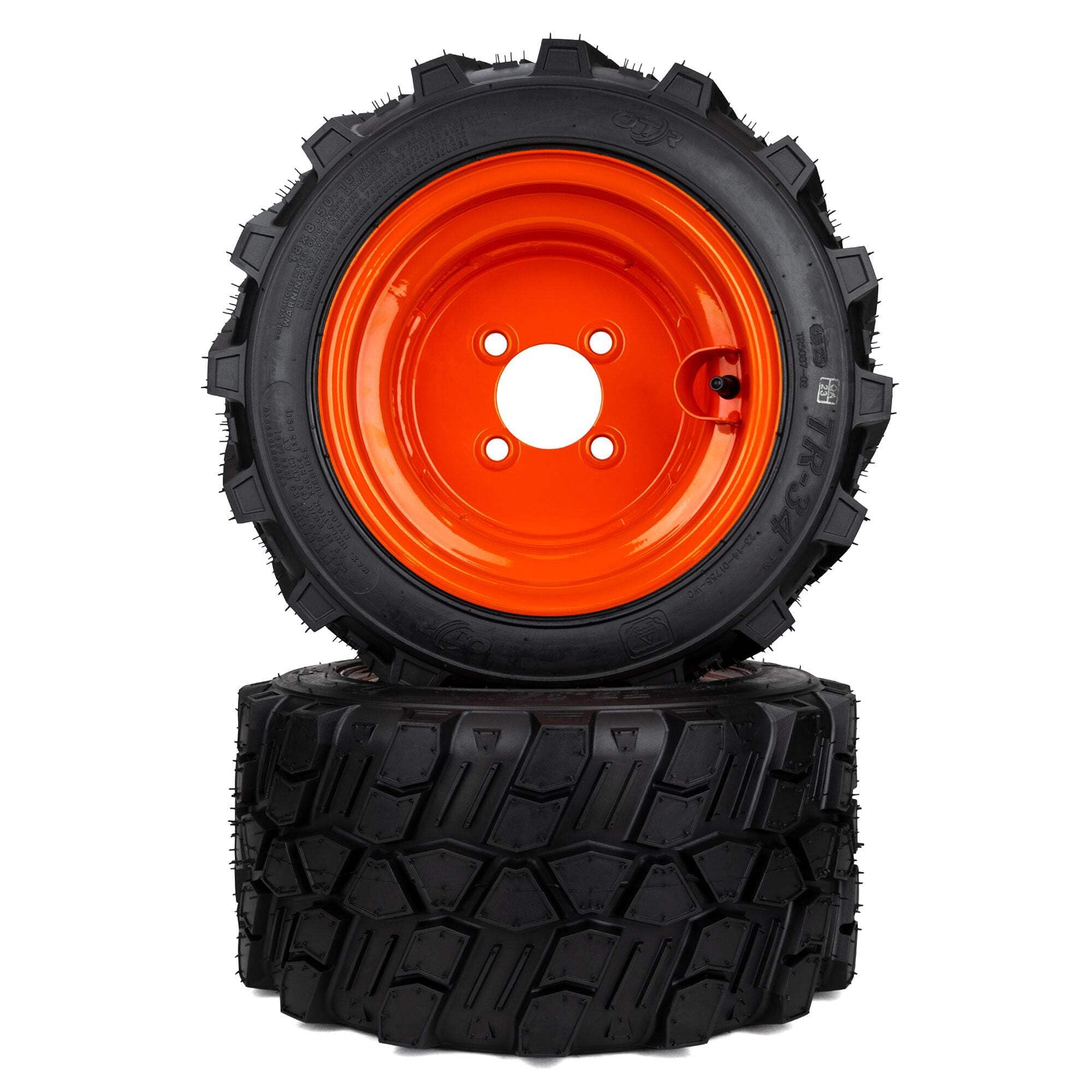 Amazon.com: (2) Aggressive Tire Assemblies 18x8.50-10 Fits Kubota