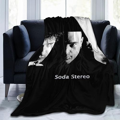 Soda Stereo Blanket Flannel Super Soft Fleece Lightweight Throw Blanket for Bed Couch Sofa 40"X30"