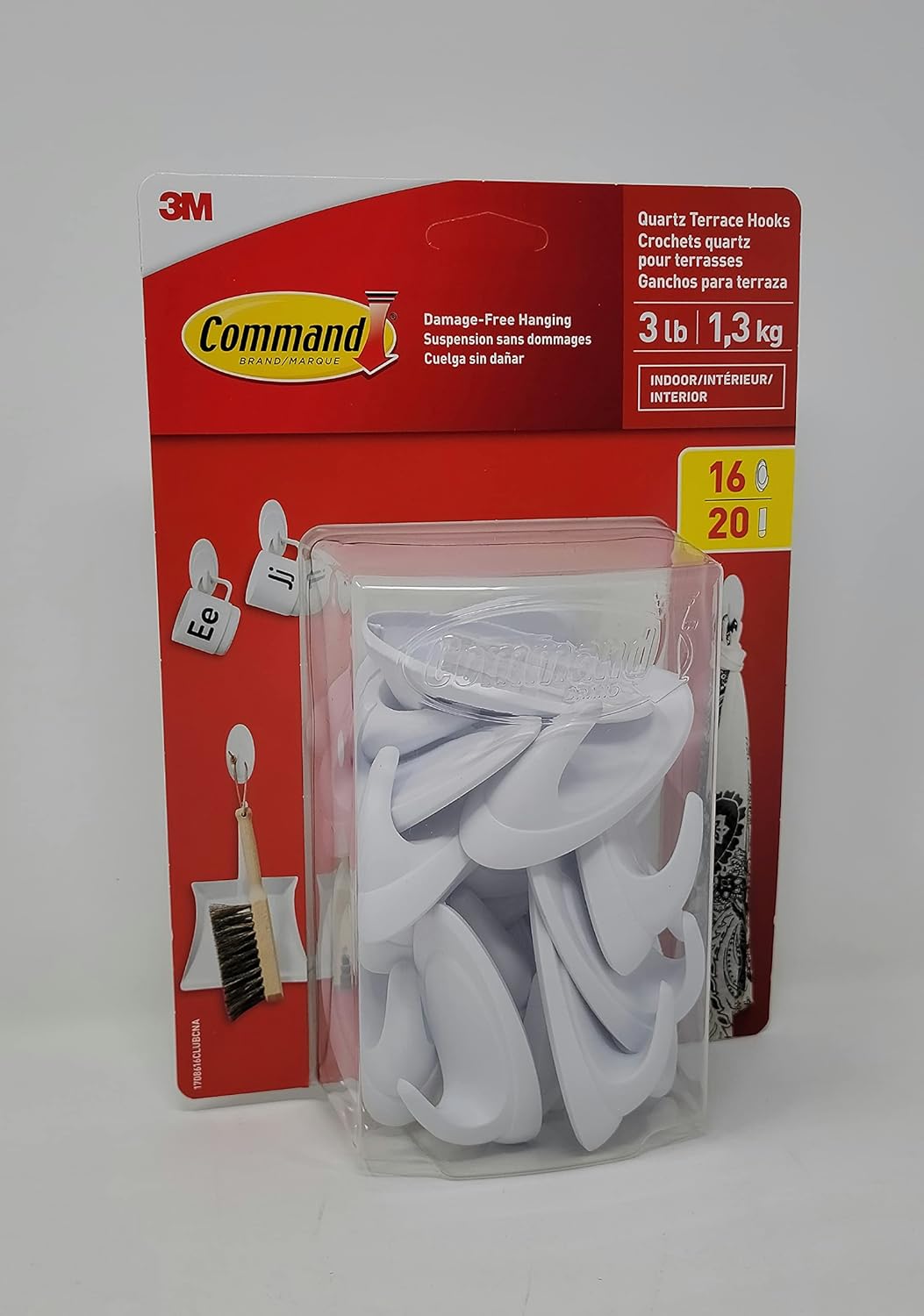 Command Utility Hooks, Damage Free Hanging Wall Hooks with Adhesive