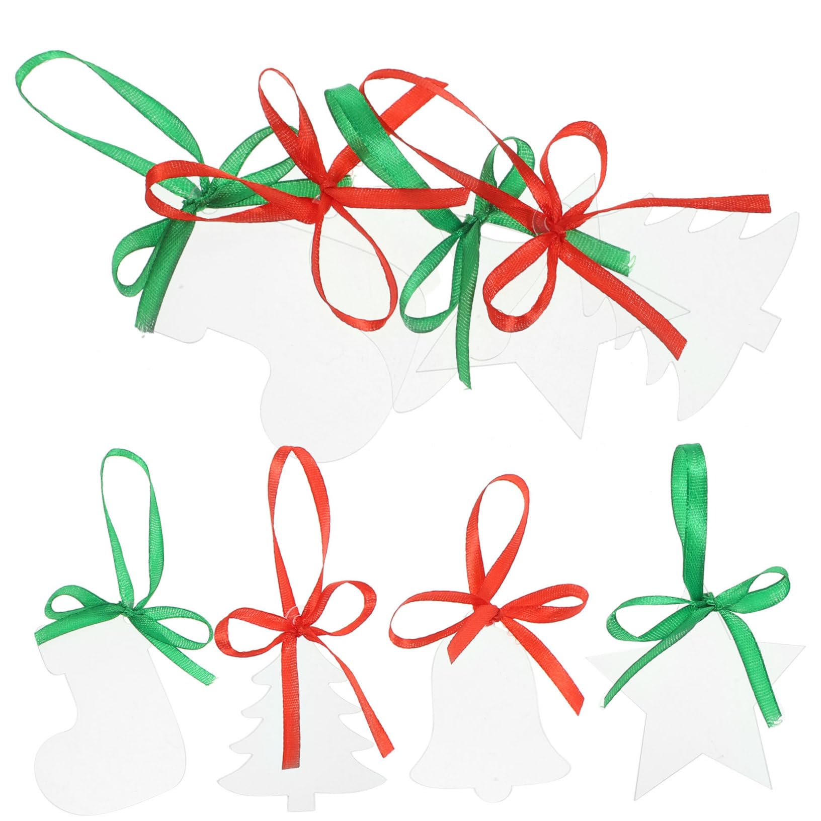PRETYZOOM 100stücke Teiliges Transparente -weihnachtsanhänger Für Weihnachtsbaum Und Dekoration Weihnachtsdeko Für Innen Und Außenbereich Glänzende Hängende Ornamente Für