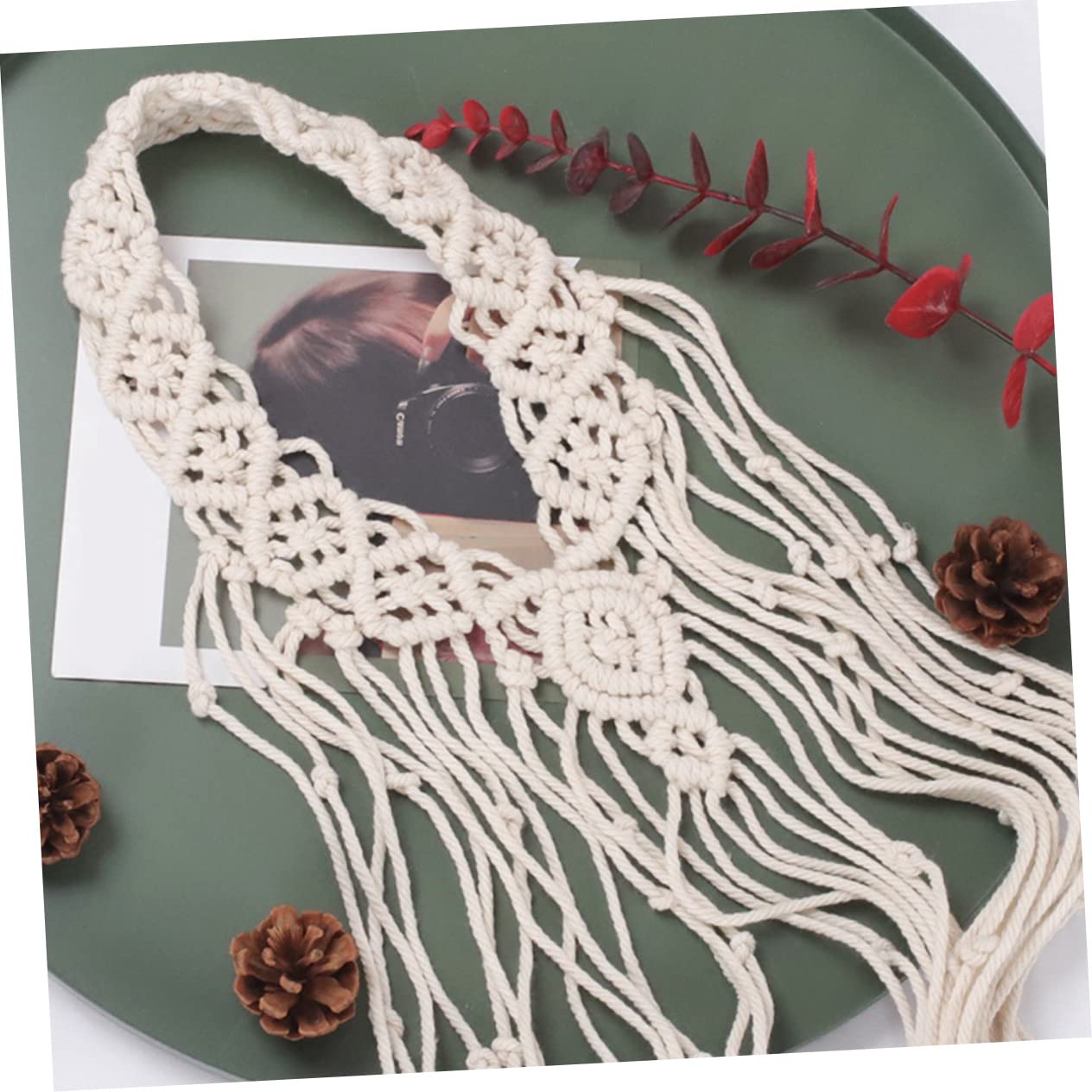 MAGICLULU 2 Pz per fasce per di fiori hair charms cerchietti bambina accessori per da sposa velo bohémien ragazza Anello per strass