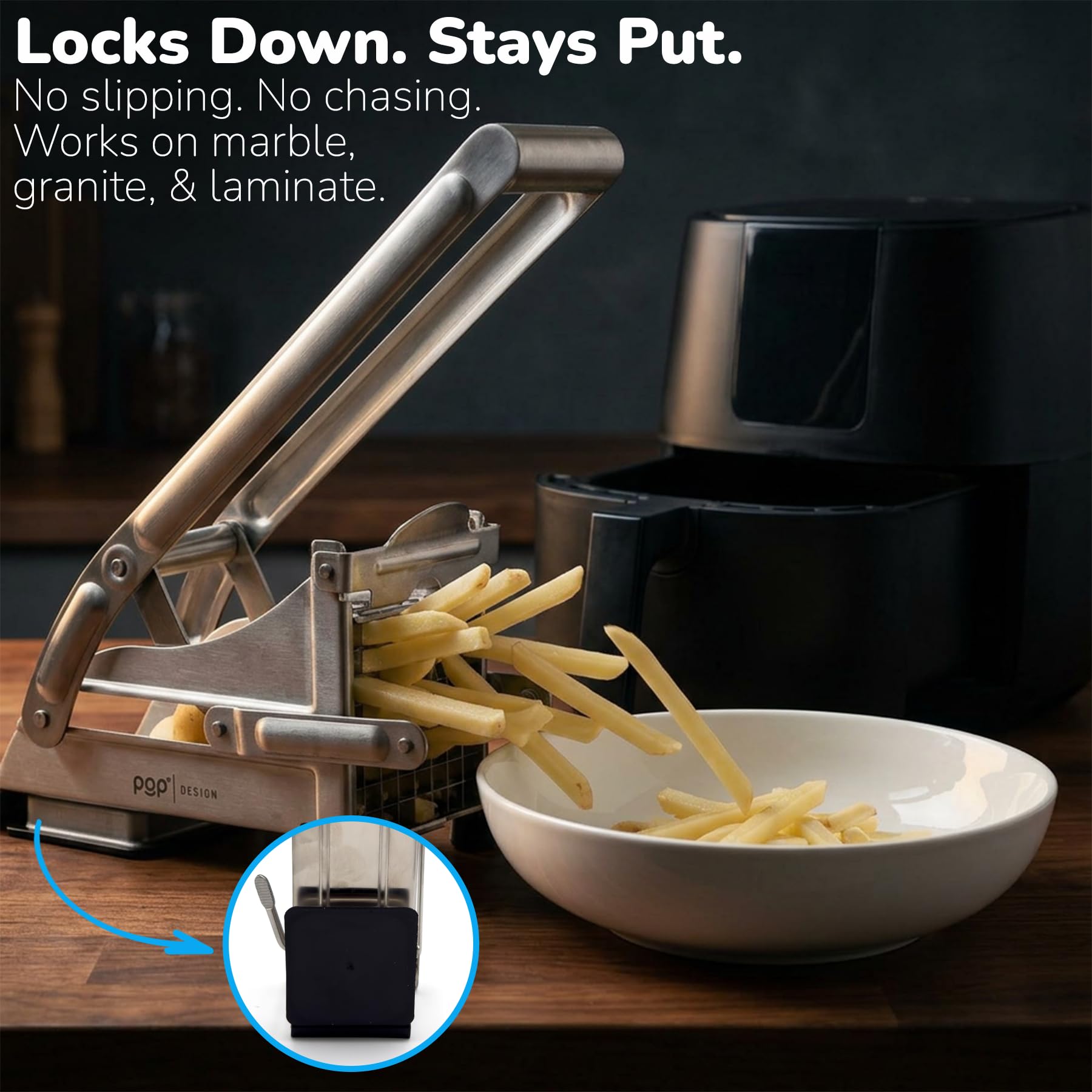 Amazon | フライドポテトカッター、食器洗い機対応ステンレススチール