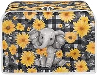 Vista 27 de Bulopur Cubierta de tostadora de 2 rebanadas de pintura de pájaros y flores, tostadora, panificadora, organizador de máquina, bolsa de protección