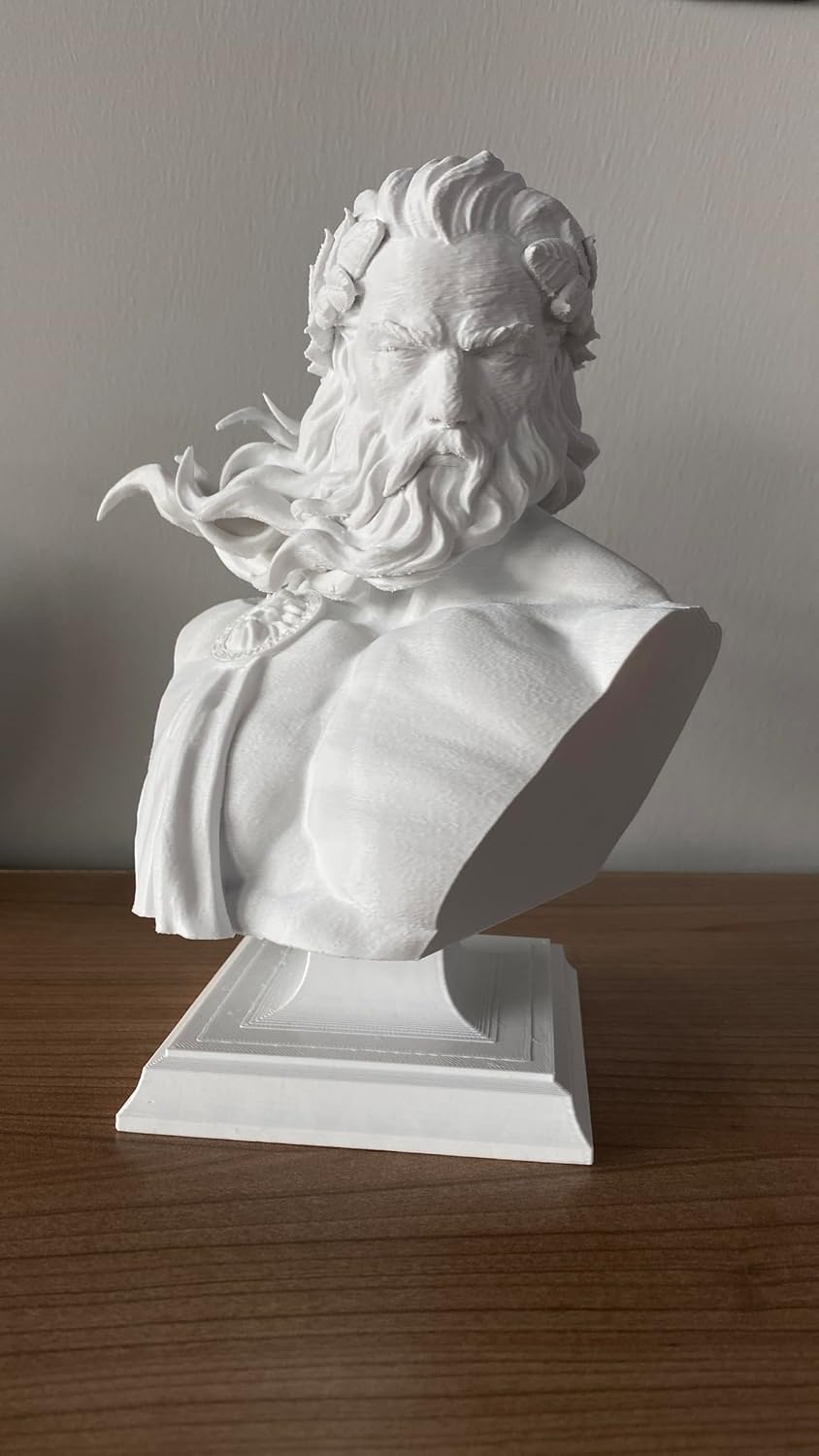 Generic Zeus Statue, Greek Mythology God Zeus Bust, White, Plastic, 10 inch