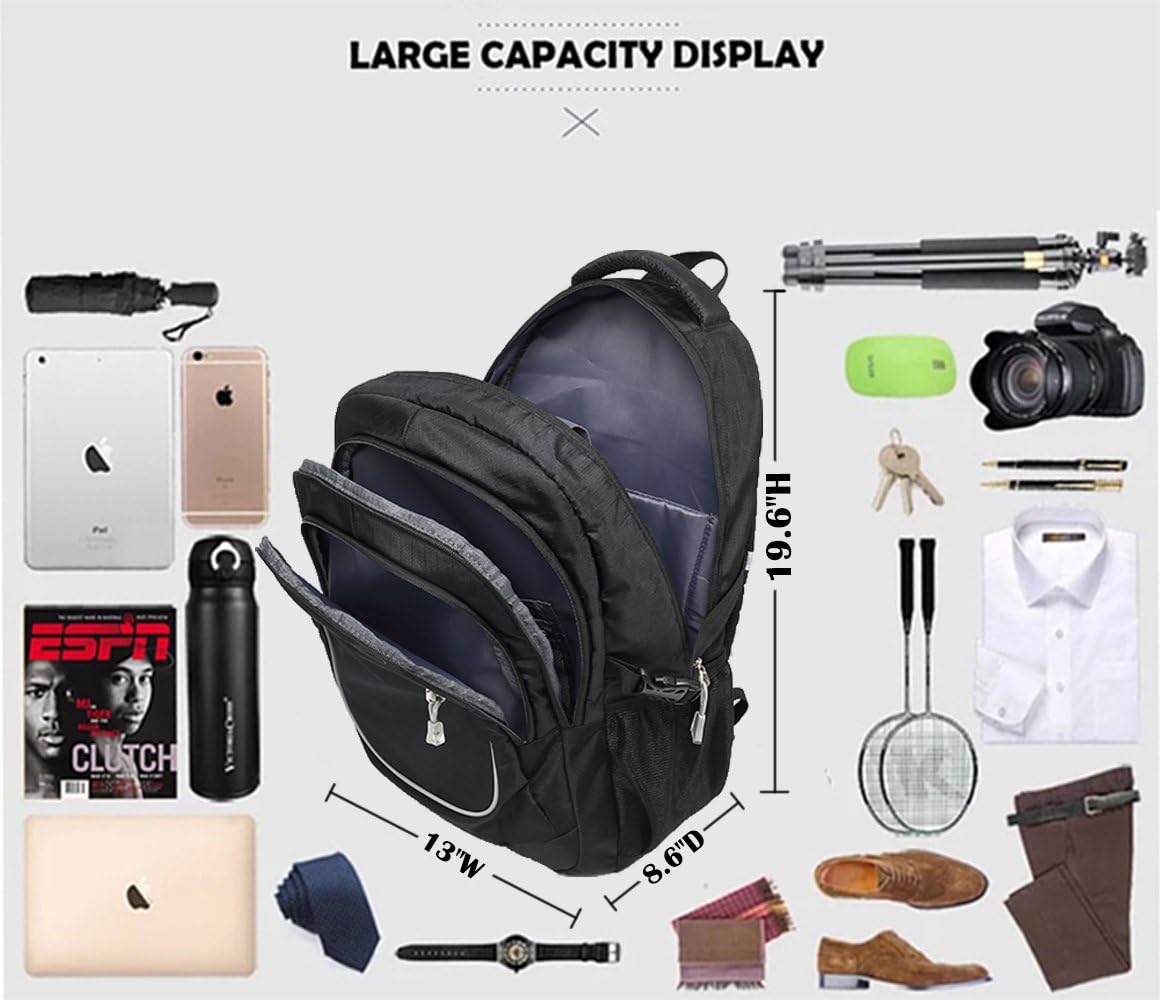 Black Friday - 50% OFF Backpack Bookbag for School Student College Business Travel Fit Laptop 15.6 Inch(Black) Best Promo Backpack Bookbag for School Student College Business Travel Fit Laptop 15.6 Inch(Black)