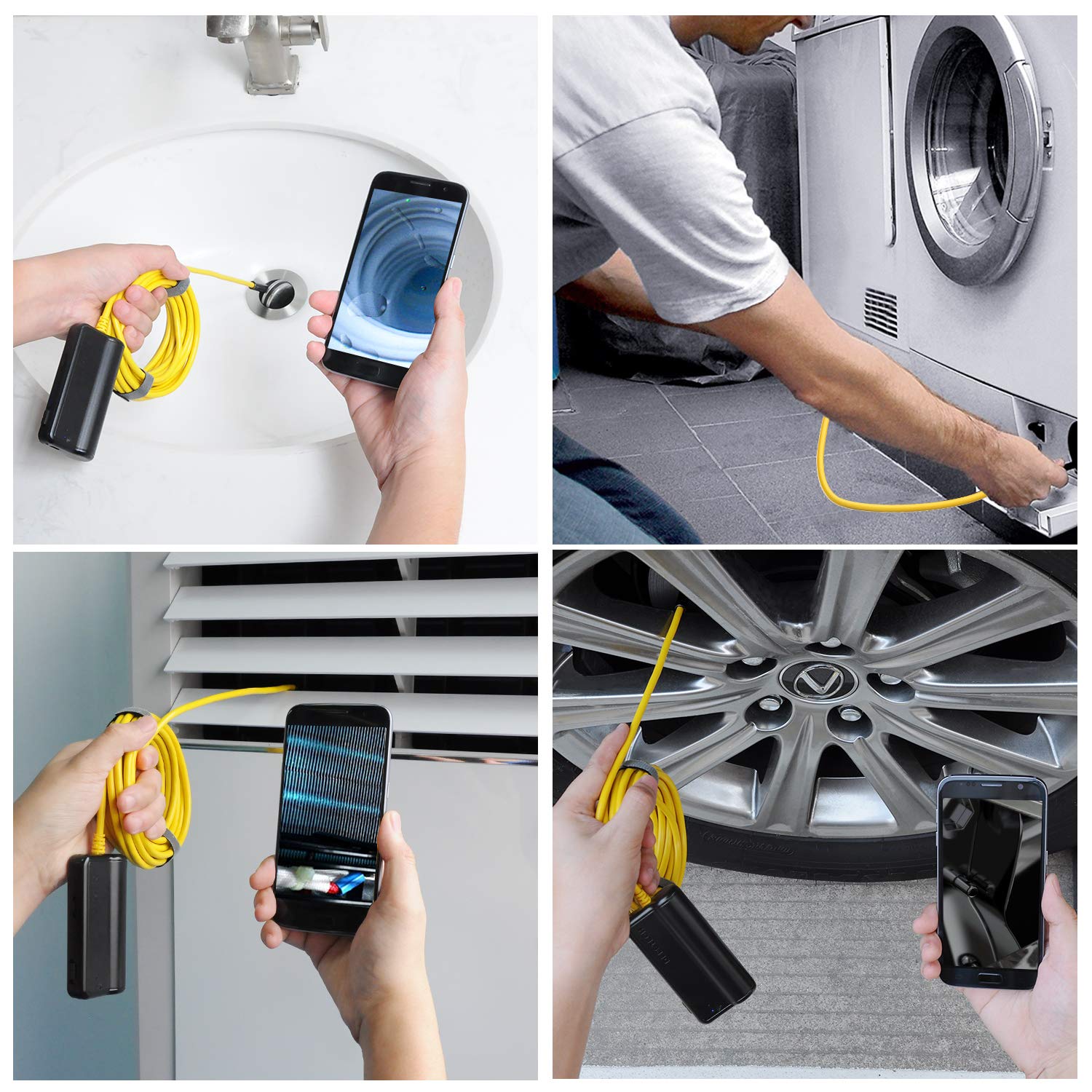 DEPSTECH Endoskopkamera WiFi Endoskop 5.0 MP 1944P HD Inspektionskamera Halbstarre Schlangenkamera 5M Kable für Android,IOS,iPhone,Smartphone,Tablet DEPSTECH Endoskopkamera WiFi Endoskop 5.0 MP 1944P HD Inspektionskamera Halbstarre Schlangenkamera 5M Kable für Android,IOS,iPhone,Smartphone,Tablet