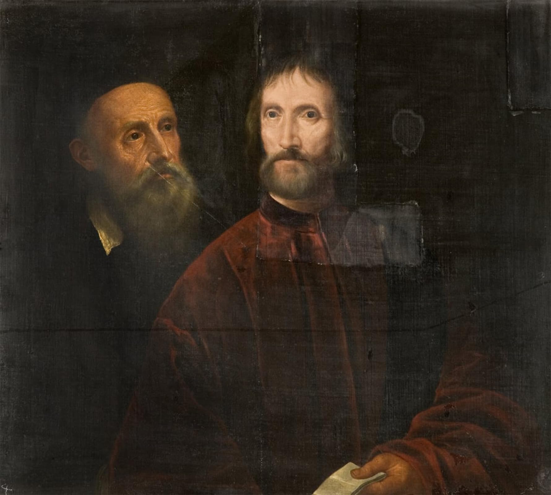 ARTXLXXBN Famous Art Print Poster Vintage Wall Art Titian and Andrea De Franceschi by Tiziano Vecelli Canvas Art Poster for Home Decor 60x90cm