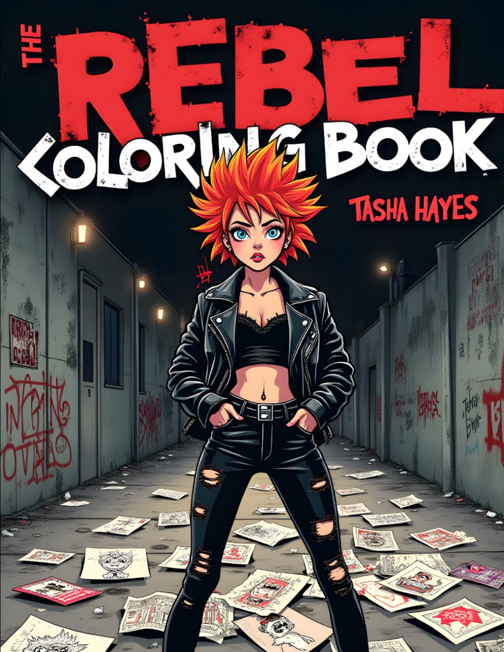 The Rebel Coloring Book: Edgy Punk Fashion and Alternative Style Designs with Bold Lines and Detailed Illustrations for Relaxation