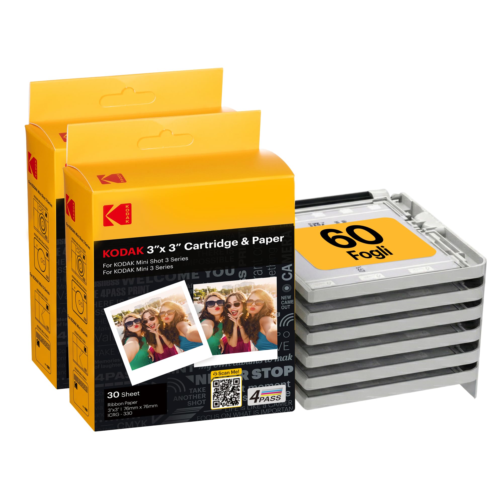 KODAK ICRG360 – fotografica per 60 foto (7,6 x 7,6 cm) – Compatibile con KODAK Mini Shot C300, C300R, MS300, P300R