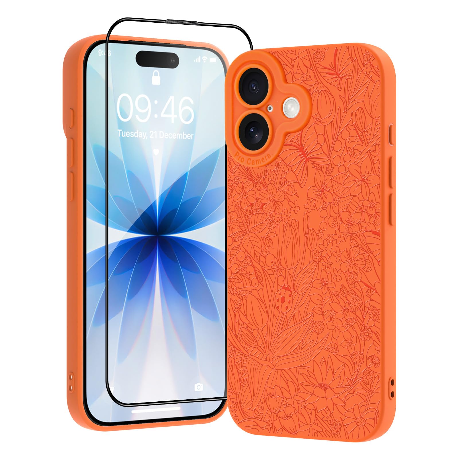 Amazon.co.jp: OOK オレンジケース iPhone 17 (6.3インチ)用、かわいい
