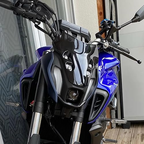 Miniatura 2 de YUANQIAN Cubierta del parabrisas delantero de motocicleta compatible con MT-07 MT07 MT07 MT07 2021 2022 2023-Negro