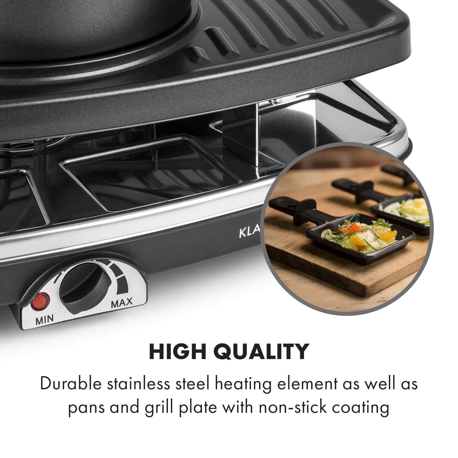 Raclette Grill Klarstein 3-in-1 Raclette Fondue Kom Produktbild-Vorschau 4