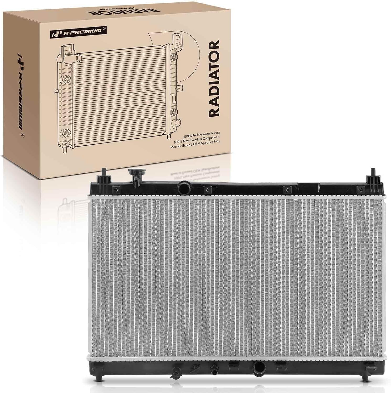 A-Premium Engine Coolant Radiator Assembly Compatible with Honda Fit 2015-2020, 1.5L, Manual Transmission, Replace# 190105R1003