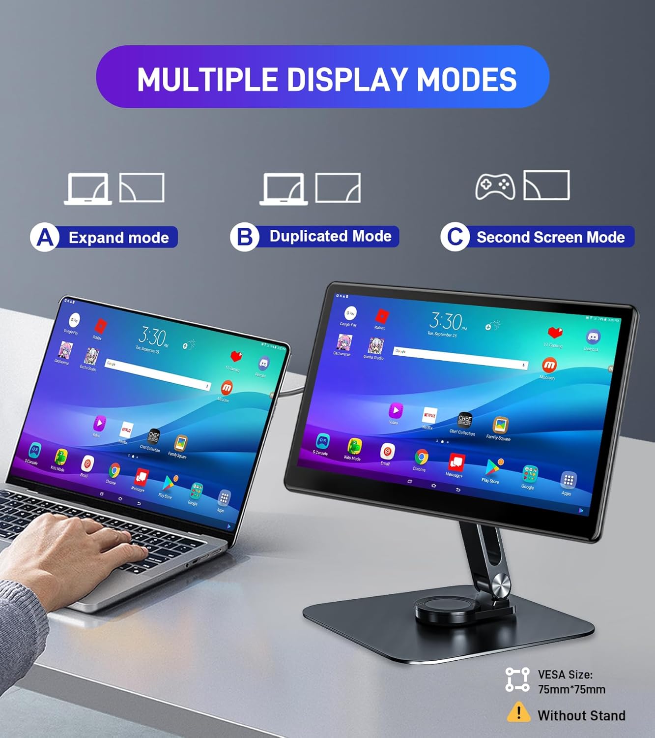 15.6 inch Portable Touchscreen Monitor with HDMI VGA DVI Ports, Screen Extender FHD 1920×1080 IPS Small Touch Screen Display Compatible with Laptops PC PS5/4, Industrial (with Remote)