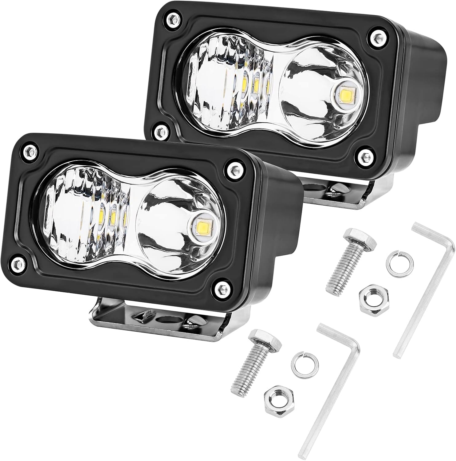 YCHOW-TECH Amber 3 Inch LED Pods 40W Driving Light Bar Combo Beam Off Road Lights LED Cubes Fog Light Bumper Grille Backup Lights for Truck Pickup ATV UTV SUV Heavy Duty