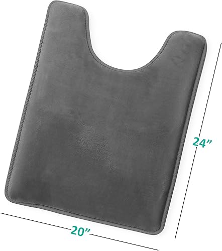 Miniatura 3 de Clara Clark - Alfombras para baño, de espuma viscoelástica de terciopelo y felpa ultra suave, antideslizante, lavables a máquina y de secado rápido,