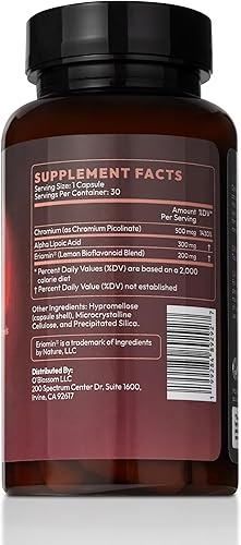 Miniatura 2 de O'blossom Naturals Suplemento de gluco saludable, apoya niveles y función saludables, 30 unidades