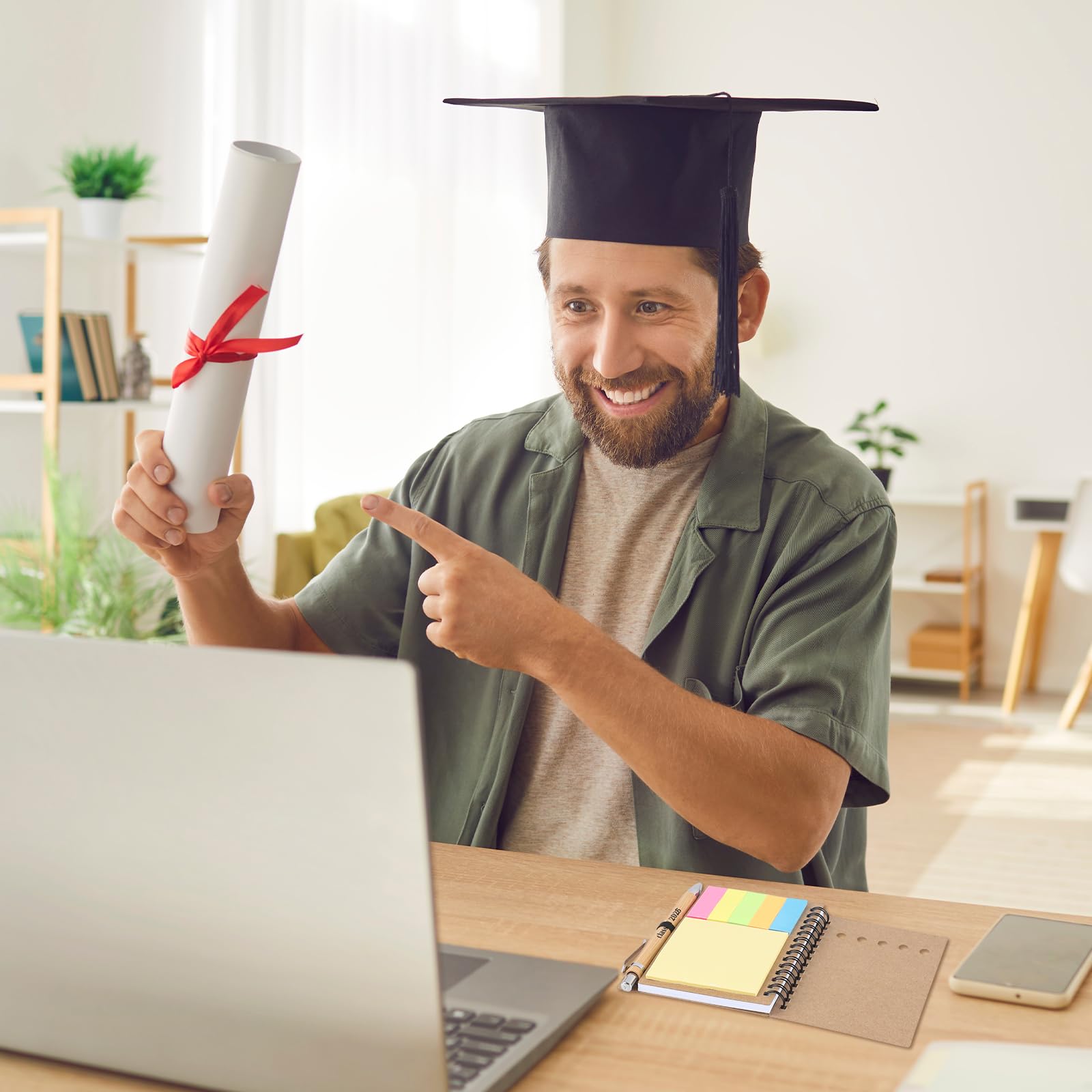 EYNDYN Set di 24 quaderni motivazionali per laurea, con penne, mini quaderni per laureati, penna a sfera, idea regalo per studenti universitari, insegnanti, bomboniere scolastiche