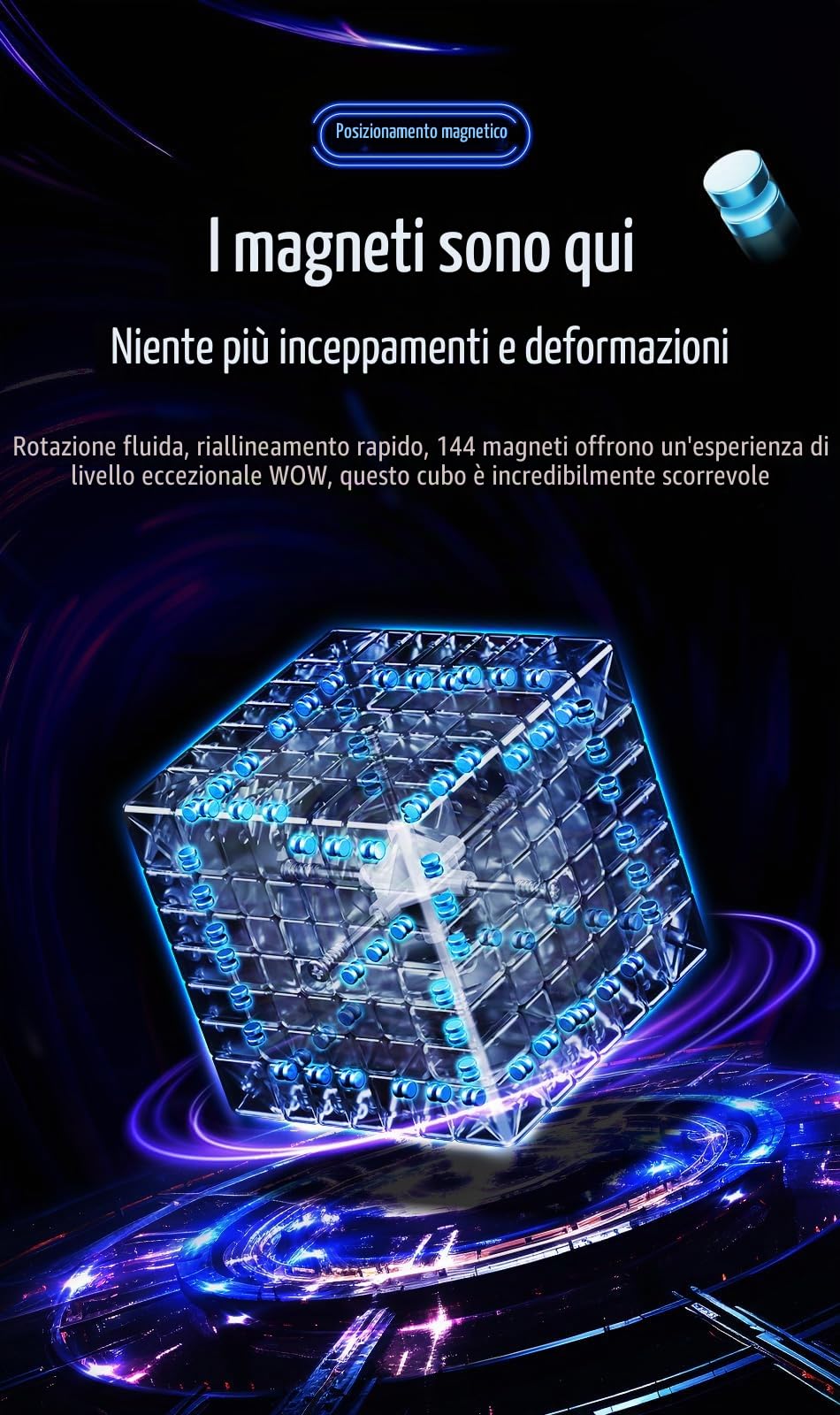 Bukefuno MoYu Meilong 7x7 M V2 Cubo magico magnetico MFJS Meilong M 7x7 V2 Speed-Magic Cube Puzzle-Stickerlos Moyu 2023 Meilong 7x7 M Speed Cube
