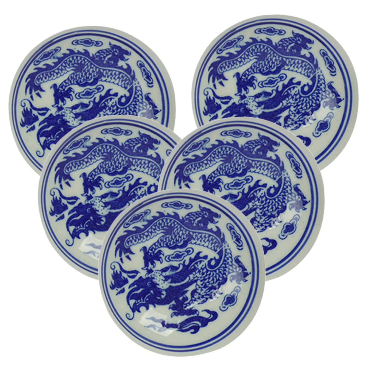 Tamponi di Inchiostro in Ceramica Multiuso Set di 5 Pezzi Adatti per Calligrafia Cinese E Pittura per Studenti E Amanti dell'Arte