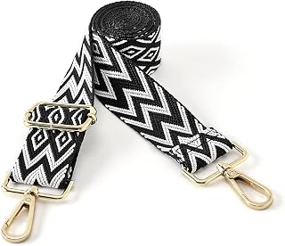 Purse Strap 1.97" Wide Replacement Crossbody Strap Handbag Guitar Strap Purse Shoulder Strap Adjustable Retro Jacquard