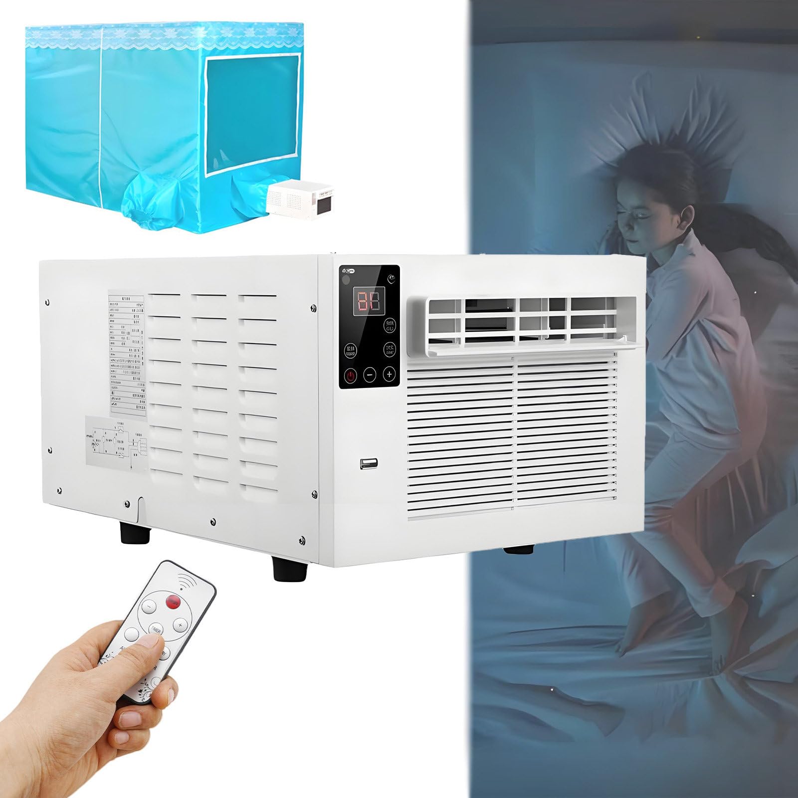 Scumlovy Portable Air Cooler, Fast Cooling Personal Conditioner with Dehumidifier, Ideal for Bedroom, Kitchen, Dormitory, and Small Spaces