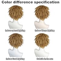 Vista 110 de Anogol peluca color blanco plateado Tokio Ghoul Tokio Guru Kaneki Ken para fiesta de Cosplay