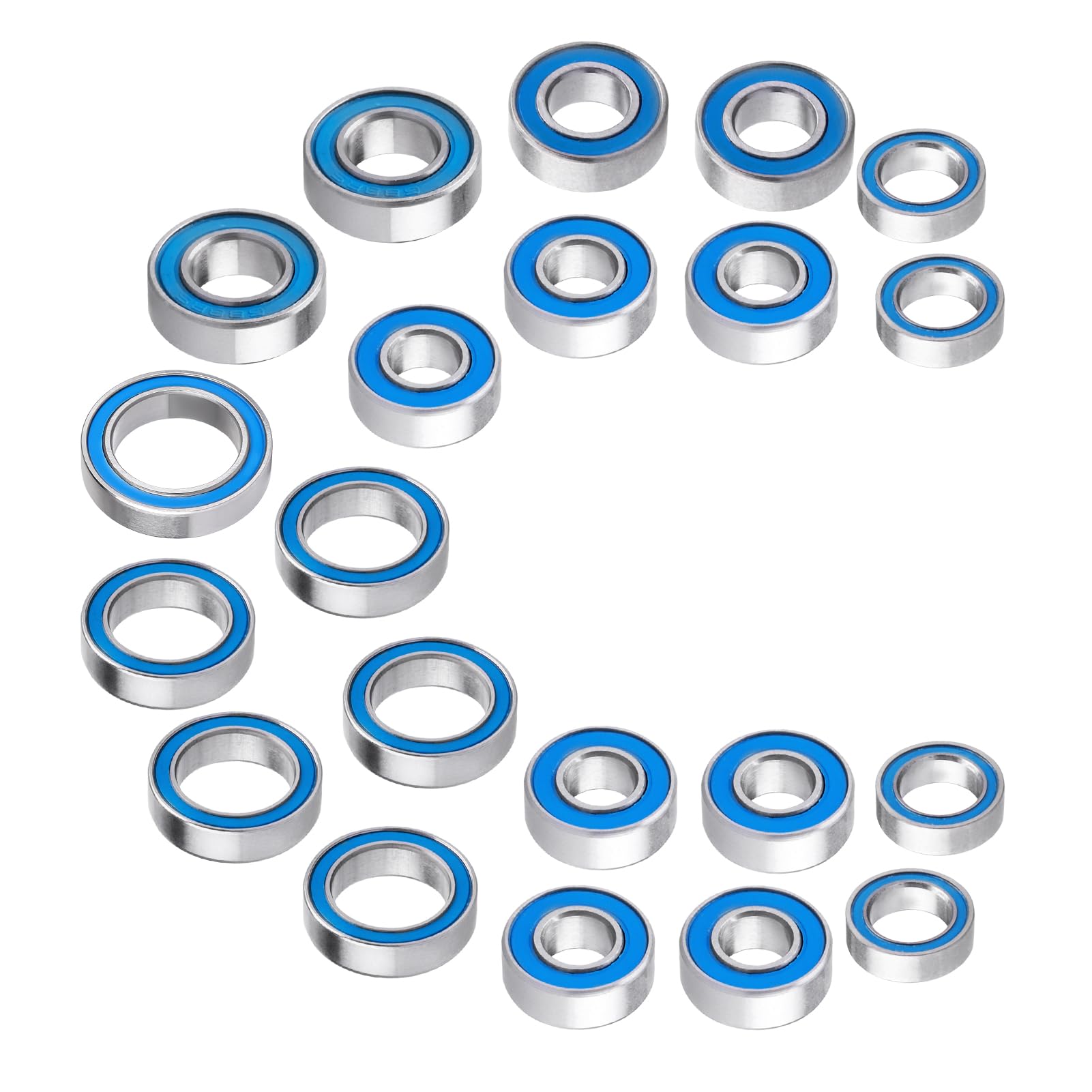 CrazyHobby 21Pcs Ball Bearings Kit for Traxxas Slash Stampede Rustler Hoss 4x4 VXL 1/10 Short Course Truck Upgrade Parts