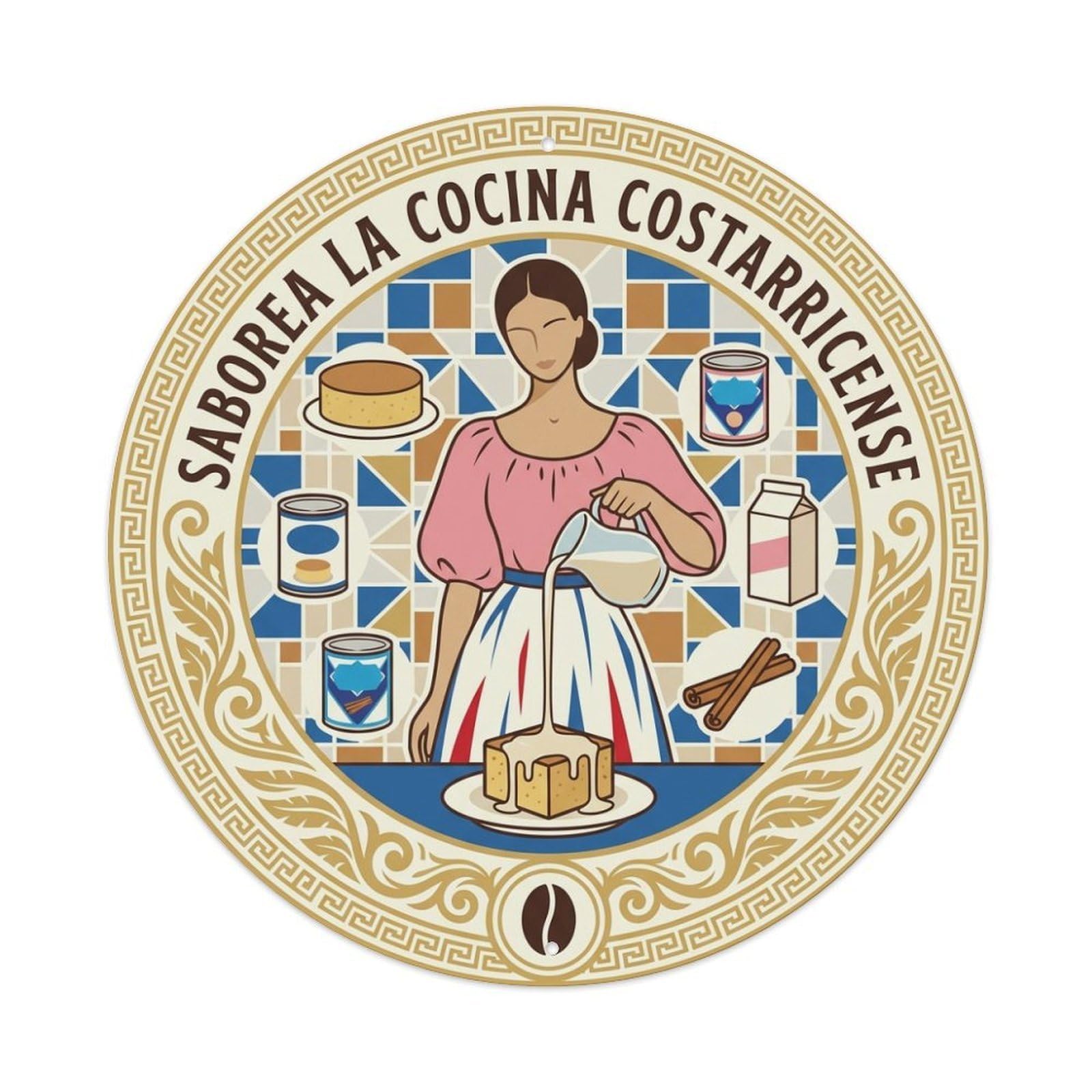 Costa Rica Culinary Pride Savor Tres Leches Metal Tin Sign