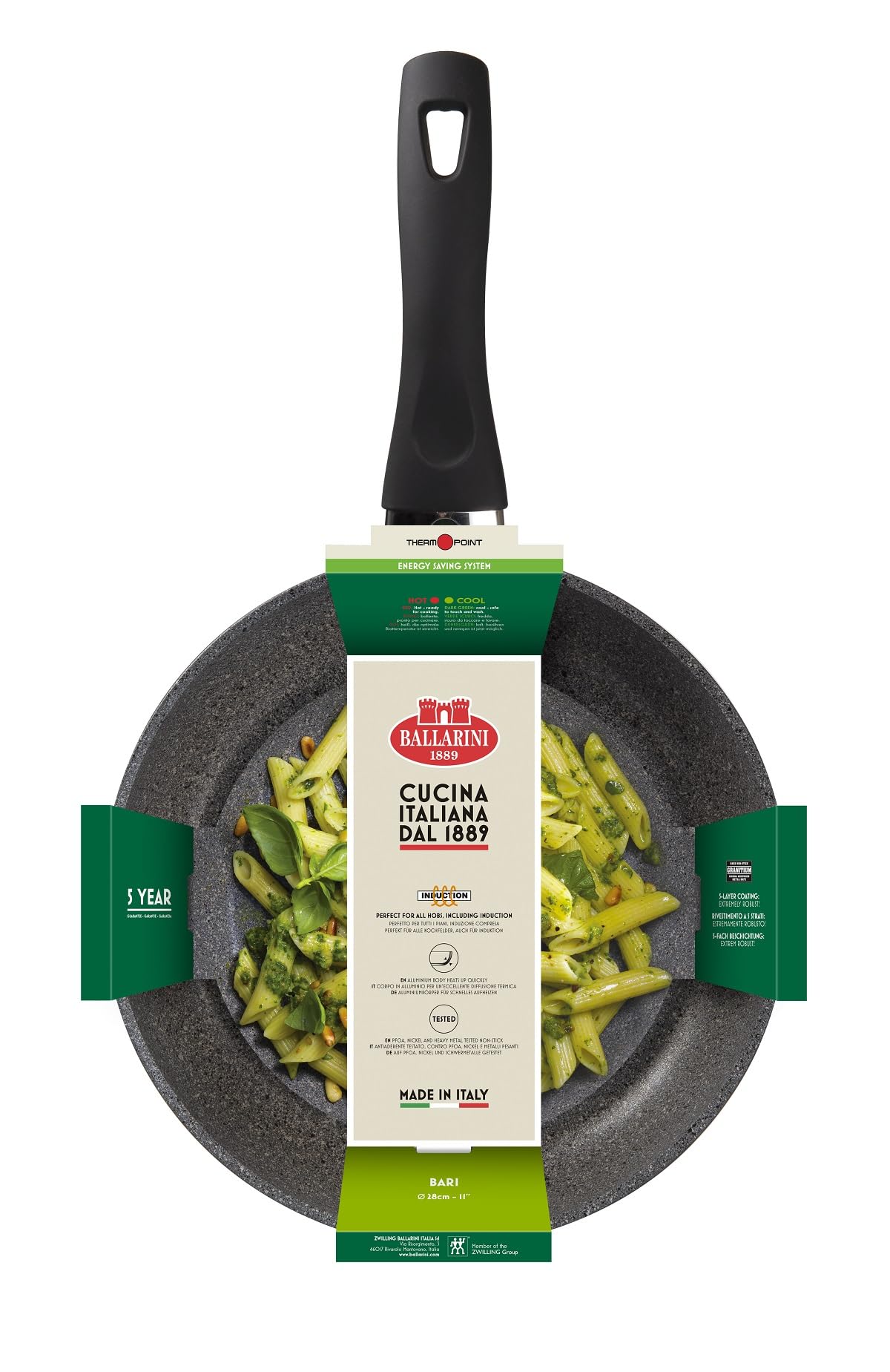 BALLARINI 28cm Induktionsbratpfanne - Granitium Eco Antihaftbeschichtung