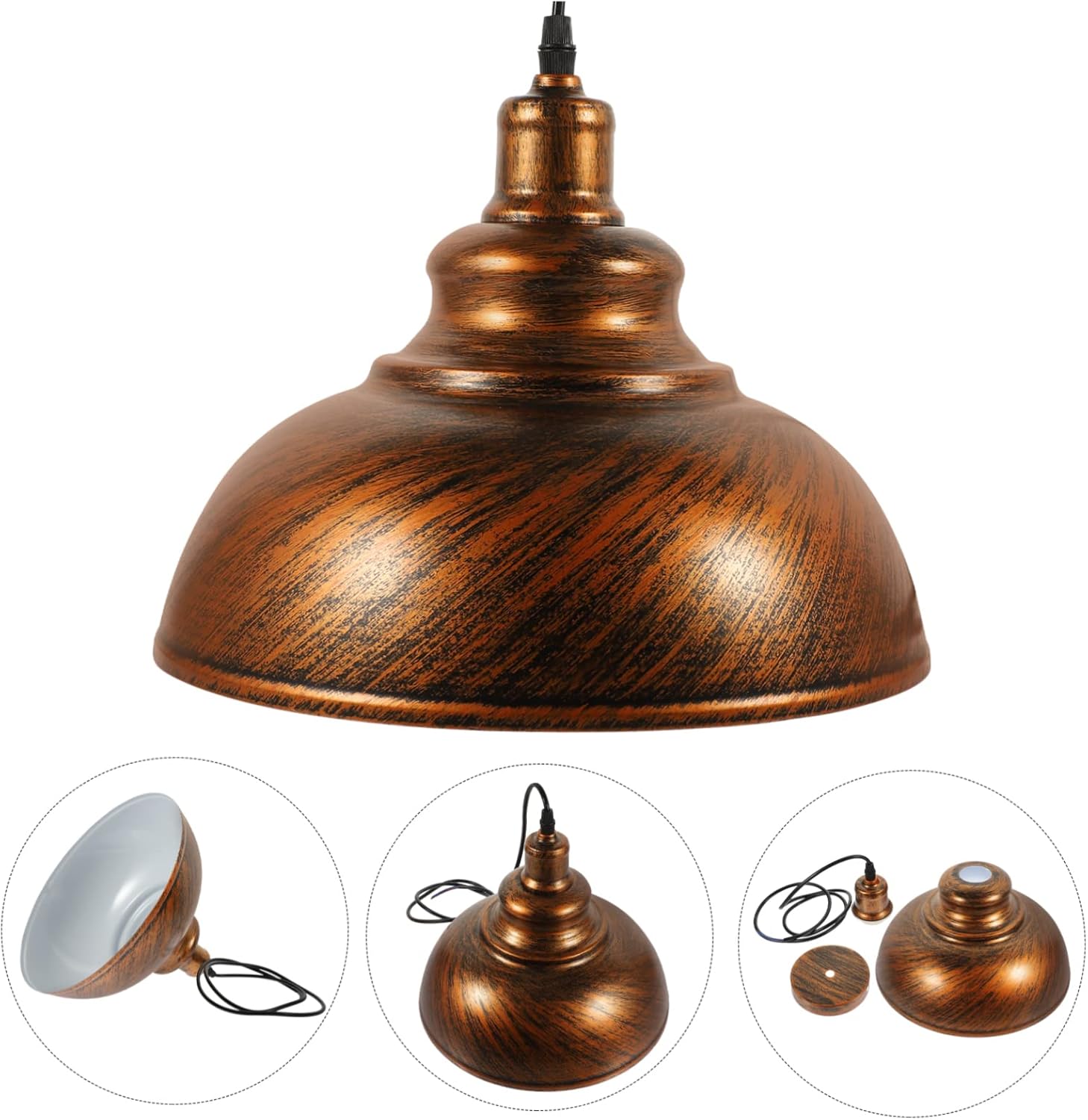 Globe Pendant Light Retro Style Lamp Shade Industrial Hanging Lamp Shades for Ceiling