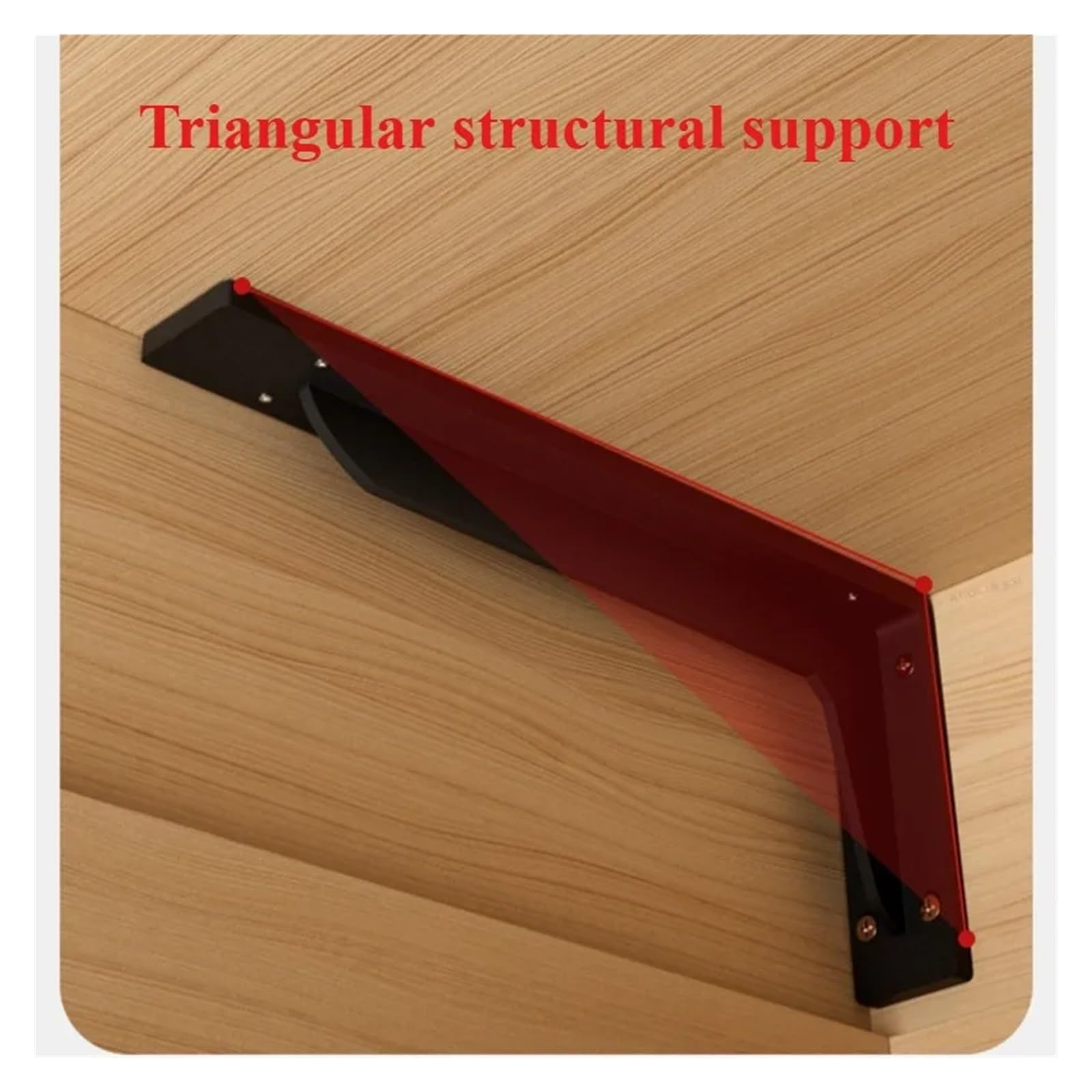 Regalhalterung Tragende, 300 Kg Schwere, Dreieckige Wandhalterung, Hängende TV-Schrank-Schreibtisch-Trennwand, Festes, Robustes, Verdicktes Lagerregal(8 inch 600kg 1pcs)