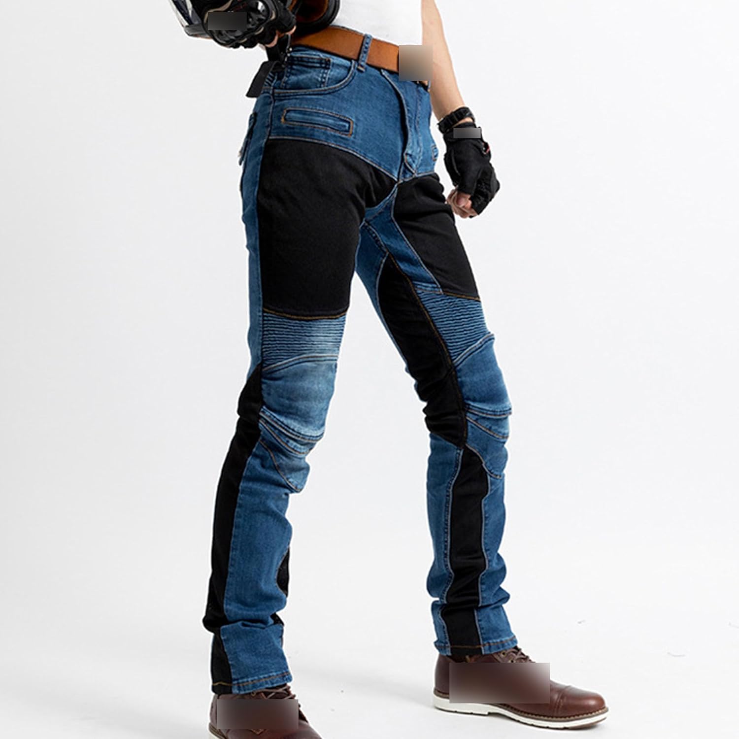 Motorbike Racing Knee Hip Pants Motorcycle Pants Riding Jean Stretch Skinny Jeans for Men