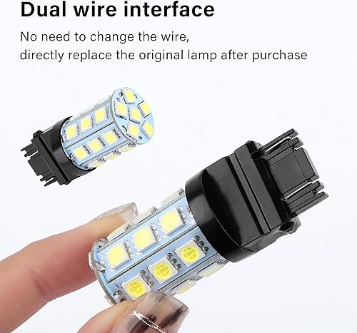 Miniatura 4 de SSNNUU 4 bombillas LED 3157, 6000 K súper brillantes 3057 3156 4157 3056 bombillas LED para bombilla trasera, bombillas LED universales de