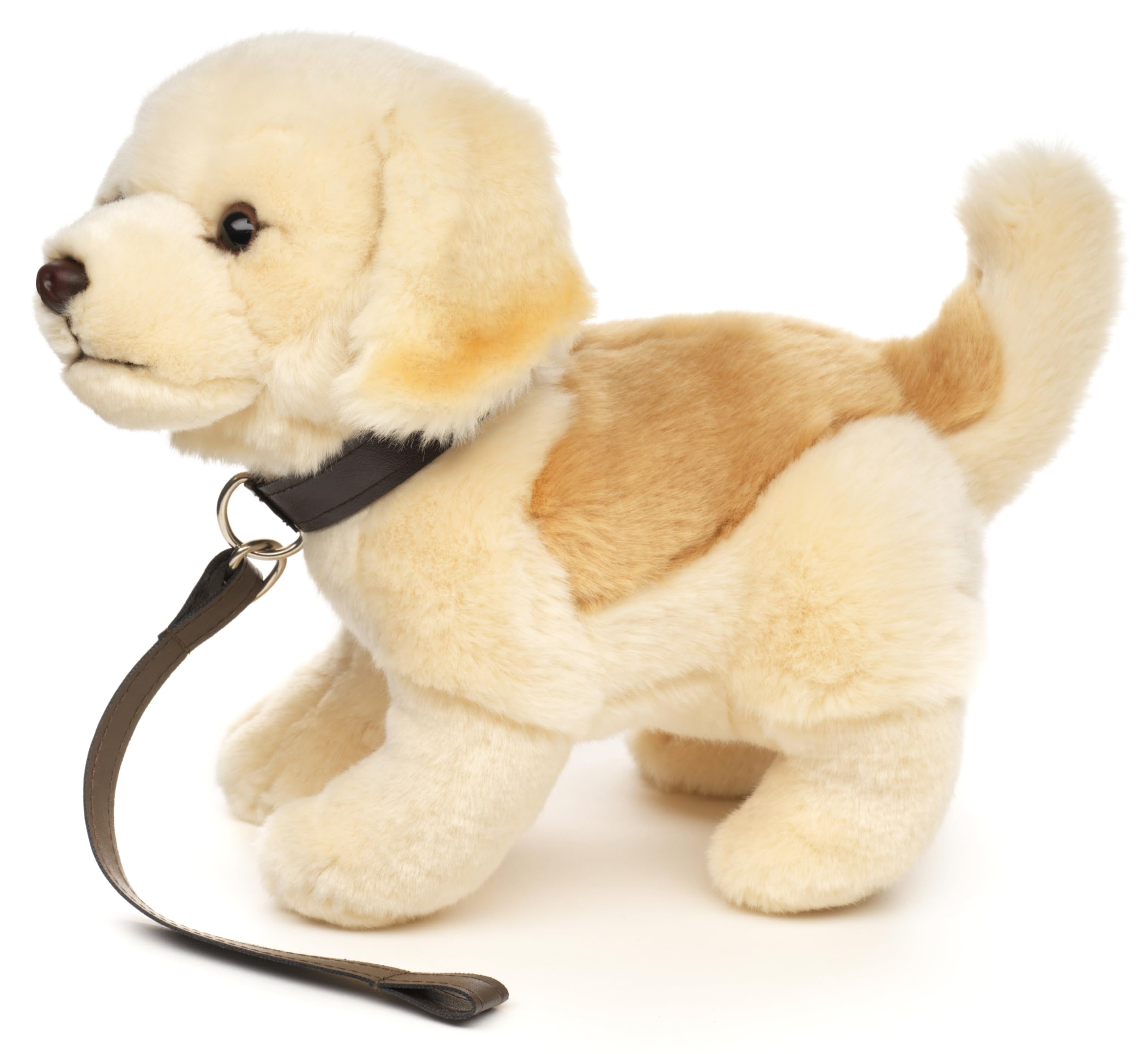 Uni-Toys - Golden Retriever cucciolo, in piedi (con guinzaglio) - 22 cm (altezza) - cane di peluche, animale domestico - peluche