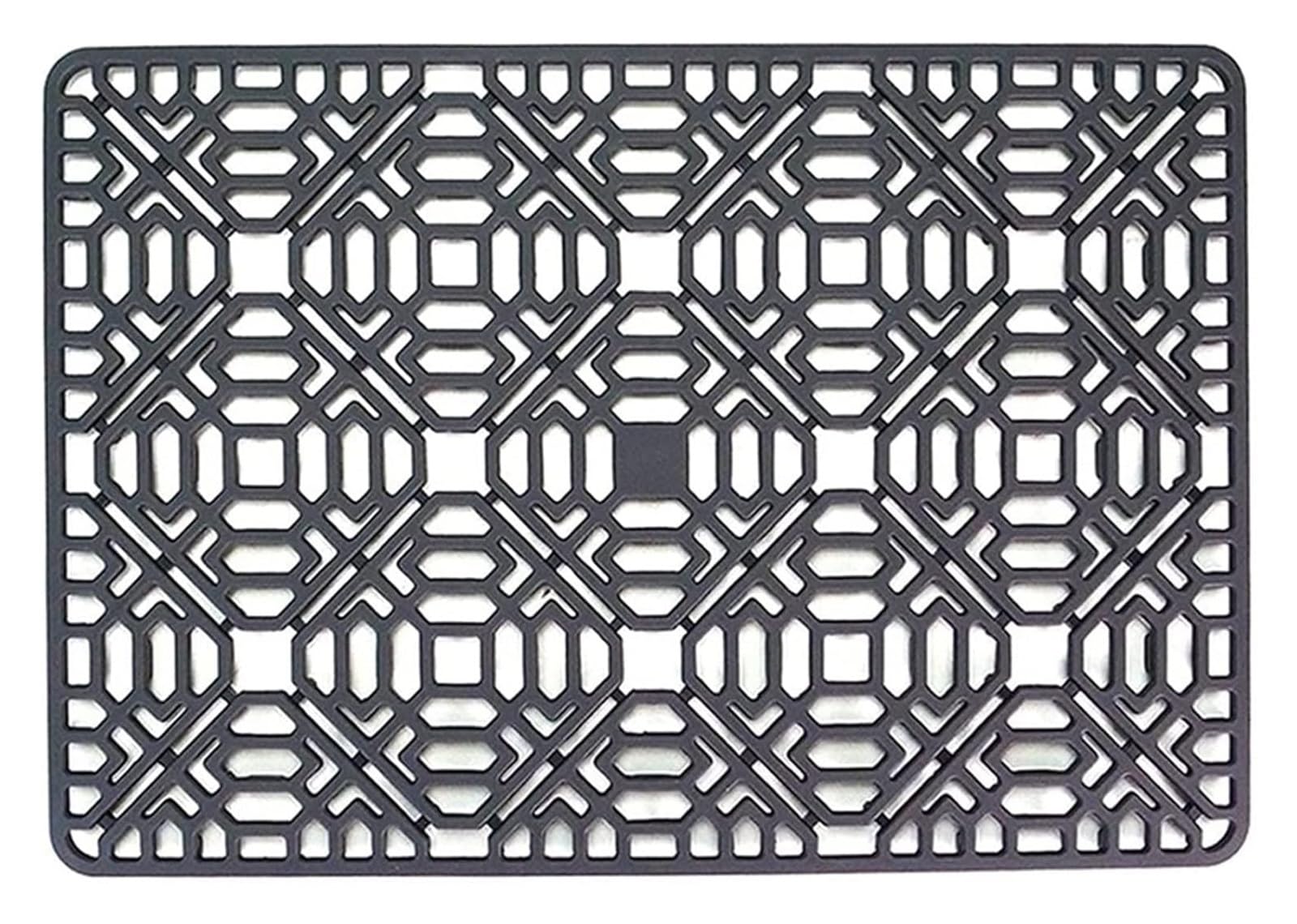ZQFHSX Silicone Kitchen Sink Drainage pad, Mat Protector Grey 40 * 27CM Heat Resistant Non-Slip Raised Feet