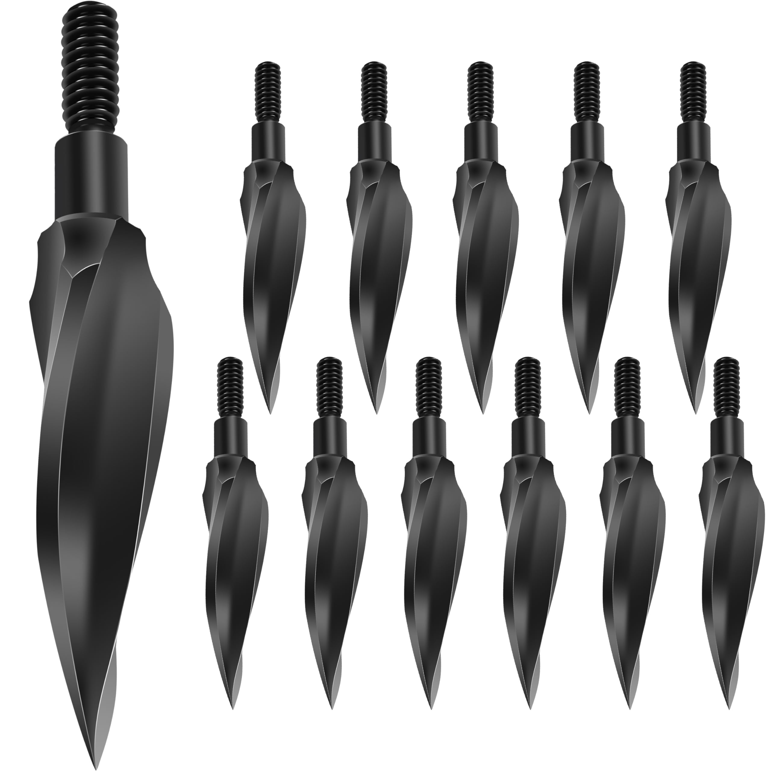 SUNYA Broadheads 100/120/125/150 Grain Traditional Archery Arrow Tips for Compound, Recurve Bow & Crossbow, Pack of 12