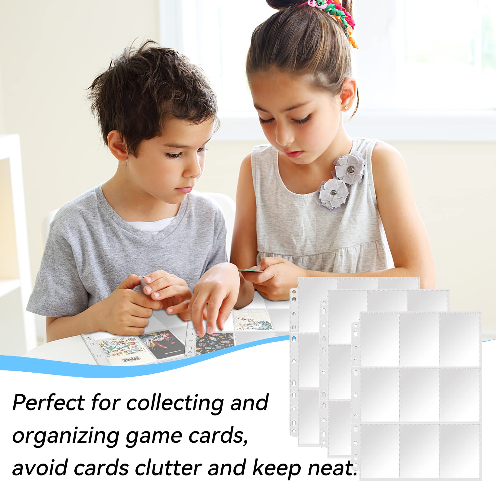 AORHOFJ - Pack De 10 Fundas Para Cartas Coleccionables Con 360 Bolsillos, Carpetas De Doble Cara, Transparentes E Impermeables, Para Todo Tipo De Cartas