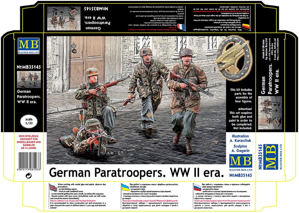 Amazon | マスターボックス 1/35 ドイツ 降下猟兵4体 第二次迷彩服