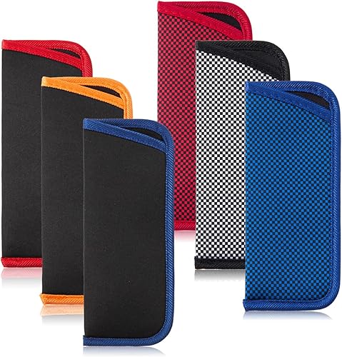 Paquete de 3 bolsas para lentes de lectura, bolsa suave para lentes de tela, funda portátil para gafas