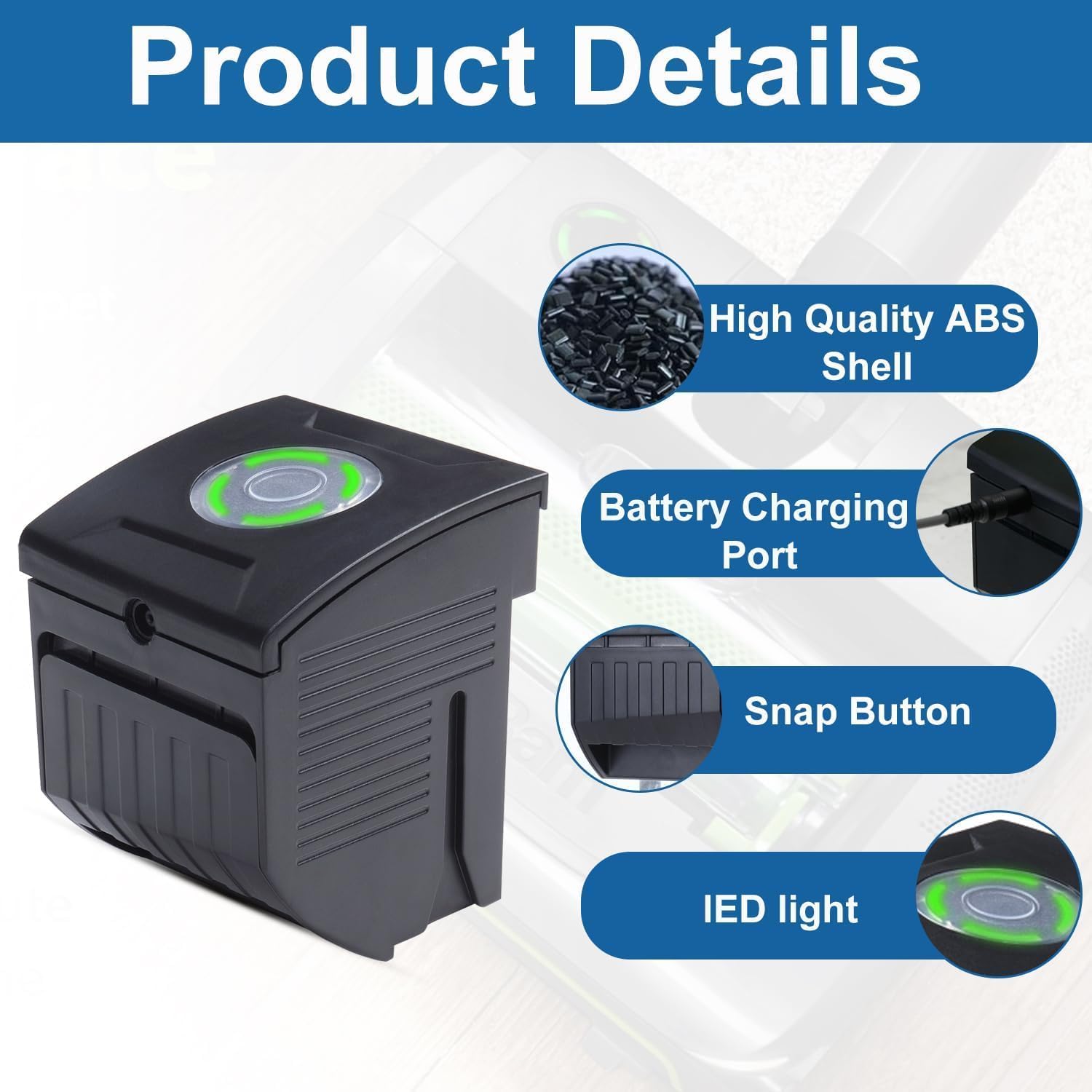 3000mAh103A022 Battery Replacement Compatible with Bissell 132A0002, 103A105, AR27, AR29, AR30, AR31 Battery Also Compatible with Gtech AirRam MK2 AR2 Vacuum Cleaner
