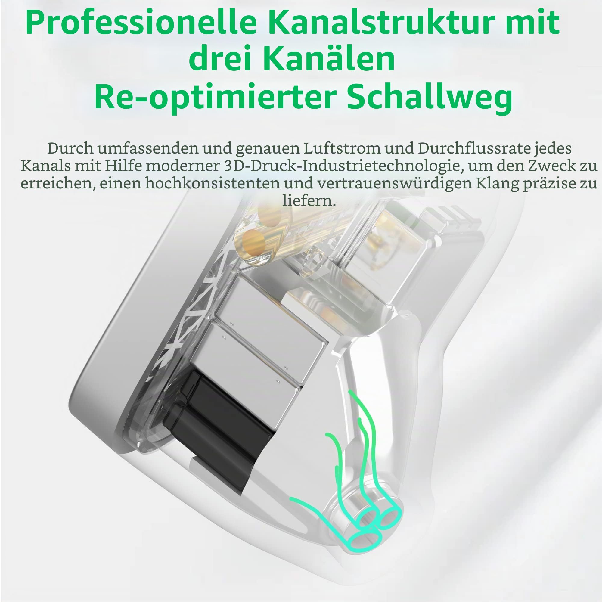 keephifi KZ AS16 PRO In Ear Monitor Ohrhörer,8BA HiFi IEMS Verkabelte Kopfhörer,PCB Elektronische Frequenzteilung,DREI Kanal Konduktorkonstruktion,20-40kHz Kopfhörer für professionelle Musiker,Gaming