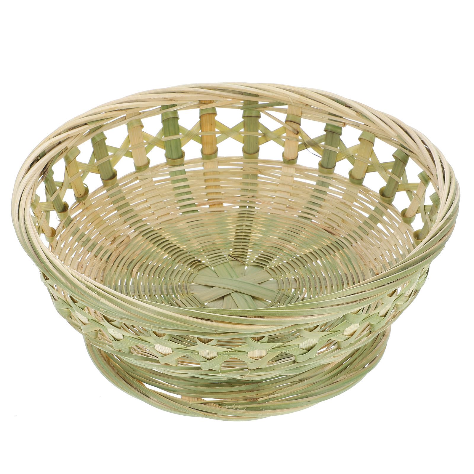 SHINEOFI Corbeille Bambou Tressé Main, Panier de Rangement Délicat et Lisse, Multifonction pour Légumes et Petits Objets, Maison Bureau