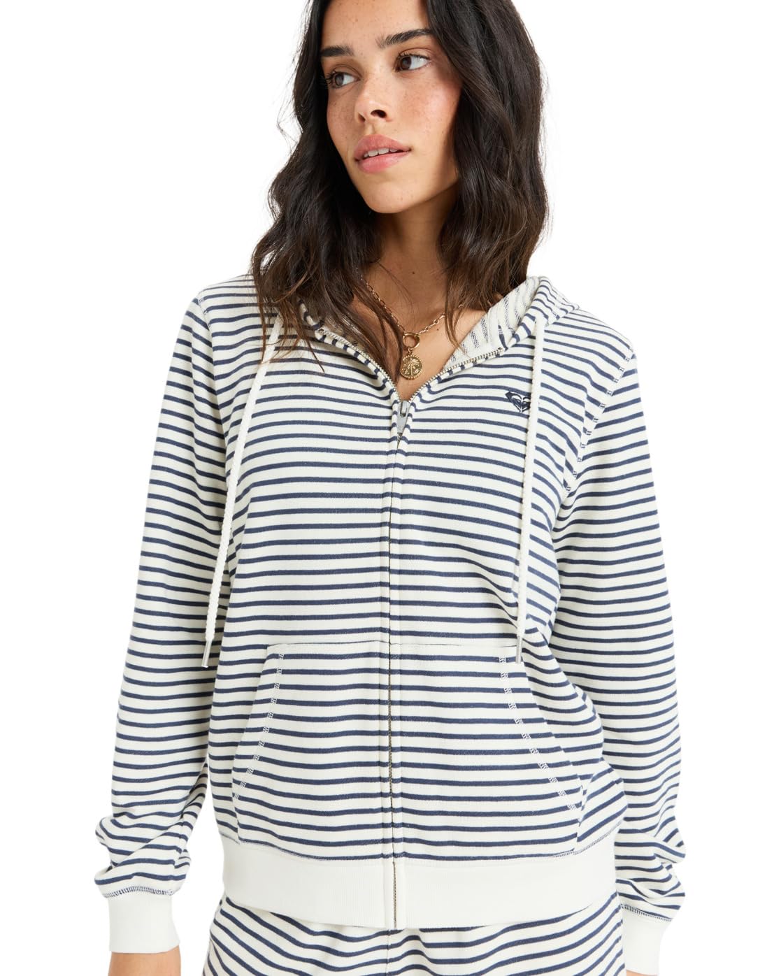 Roxy Fleece sweater PERFECT STRIPE Women's Blue L