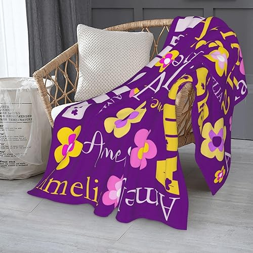 Miniatura 4 de Mantas personalizadas con nombre para niños y adultos, manta de bebé personalizada para niños y niñas, manta personalizada con nombre, 50 x 60