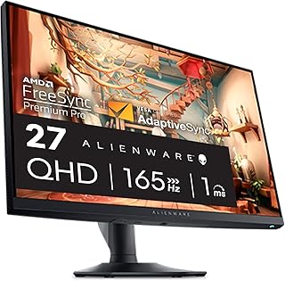 Alienware AW2724DM Gaming Monitor - 27" QHD 180Hz w Overclock, AMD FreeSync Premium Pro, NVIDIA G-SYNC, VESA Display - Black,Black/Silver