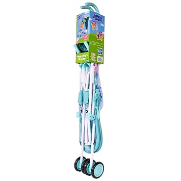 Peppa Pig Umbrella Stroller for Toddlers, Lightweight Foldable Travel Stroller with 3-Point Harness, Locking Wheels, Adjustable Canopy, Compact & Portable